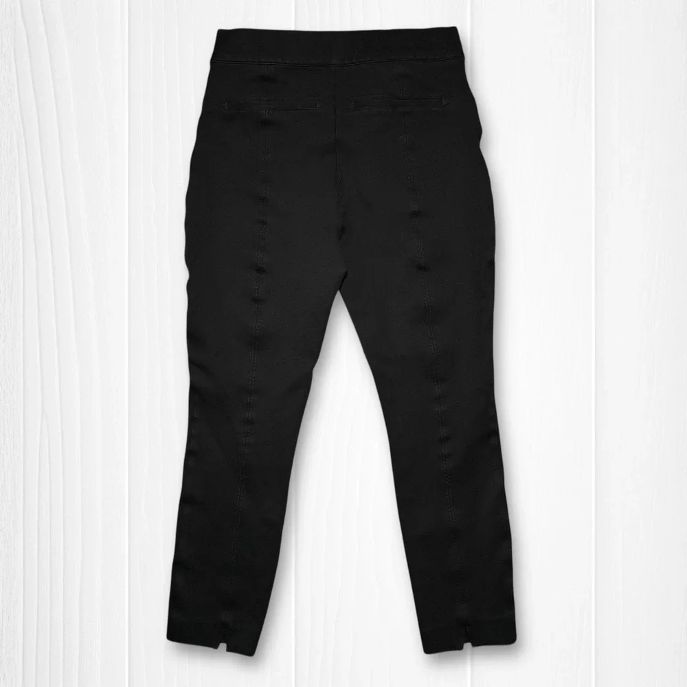 SPANX Black‎ Ponte Knit Pull On Cropped Ankle Pants Women's Medium